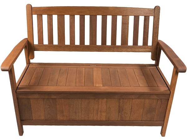 HABITAT ET JARDIN - Banc de jardin 2 places avec coffre "Manille" - Mapel en Bois - Marron - large