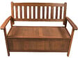 HABITAT ET JARDIN - Banc de jardin 2 places avec coffre "Manille" - Mapel en Bois - Marron - vignette