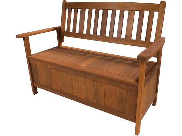 HABITAT ET JARDIN - Banc de jardin 2 places avec coffre "Manille" - Mapel en Bois - Marron - large