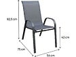 HABITAT ET JARDIN - Fauteuil jardin textilène "Cordoba" - Phoenix - Lot de 2 - Anthracite - vignette