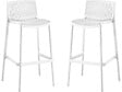 HABITAT ET JARDIN - Lot de 2 chaises hautes empilables en plastique "Néora" - Blanc - vignette