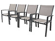 HABITAT ET JARDIN - Fauteuil jardin Alu/Textilène "Tropic" - Phoenix - Gris foncé - Lot de 2 - vignette