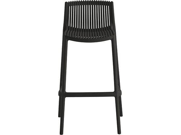HABITAT ET JARDIN - Lot de 2 chaises hautes empilables en plastique "Néora" - Noir - large