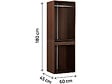 HABITAT ET JARDIN - Armoire avec penderie "Opéra" - 60 x 45 x 180 cm - Marron - vignette