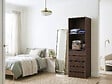 HABITAT ET JARDIN - Armoire avec 5 tiroirs et 2 étagères "Opéra" - 60 x 45 x 180 cm - Marron - vignette