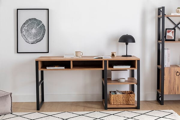 HABITAT ET JARDIN - Bureau en bois "Emro" - 150 x 58 x 75 cm - Marron - large