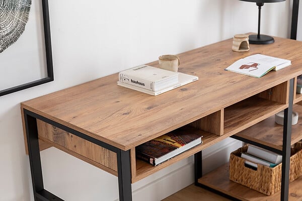 HABITAT ET JARDIN - Bureau en bois "Emro" - 150 x 58 x 75 cm - Marron - large