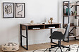 HABITAT ET JARDIN - Bureau en bois "Nove" - 120 x 60 x 75 cm - Noyer - vignette