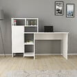 HABITAT ET JARDIN - Bureau en bois "Bugra" - 135 x 60 x 111 cm - Blanc - vignette