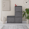 HABITAT ET JARDIN - Meuble à chaussures avec assise en bois "Dude" - 105 x 26 x 118 cm - Gris - vignette