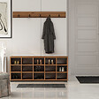 HABITAT ET JARDIN - Meuble à chaussures avec porte manteau en bois "Talu" - 120 x 30 x 52 cm - Marron - vignette