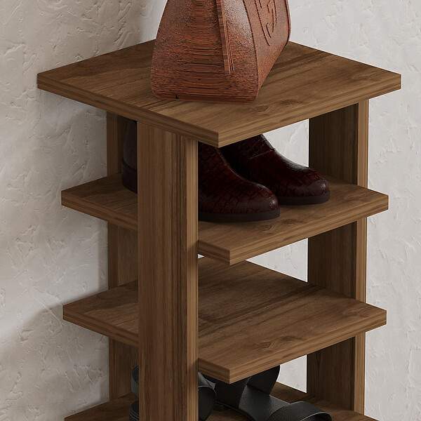 HABITAT ET JARDIN - Meuble à chaussures en bois "Ayka" - 30 x 30 x 110 cm - Marron - large