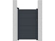 HABITAT ET JARDIN - Portillon aluminium "Marc" - 101.2 x 155.9 cm - Gris - vignette