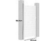HABITAT ET JARDIN - Portillon aluminium "Eric" - 101.2 x 180.9 cm - Blanc - vignette