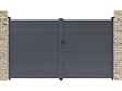 HABITAT ET JARDIN - Portail aluminium "Marc" - 299.5 x 180.9 cm - Gris - vignette