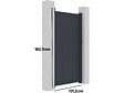 HABITAT ET JARDIN - Portillon aluminium "Maurice" - 101.2 x 180.9 cm - Gris - vignette