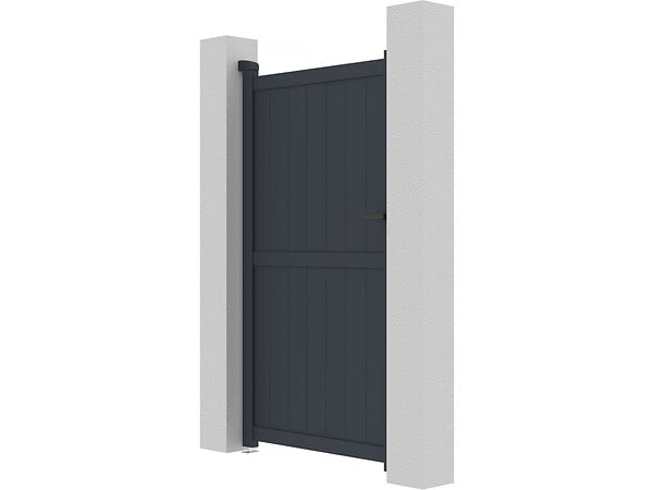 HABITAT ET JARDIN - Portillon aluminium "Maurice" - 101.2 x 180.9 cm - Gris - large