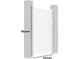 HABITAT ET JARDIN - Portillon aluminium "Lola" - 101.2 x 155.9 cm - Blanc - vignette