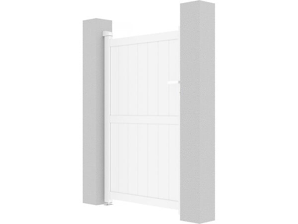HABITAT ET JARDIN - Portillon aluminium "Lola" - 101.2 x 155.9 cm - Blanc - large