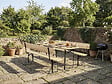 HABITAT ET JARDIN - Salon de jardin set brasserie en bois avec dossier "Lisbonne" - 220 cm - Marron - vignette