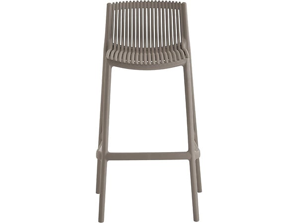 HABITAT ET JARDIN - Table et chaises hautes de jardin bistrot empilables "Néora" - 2 places - Taupe - large