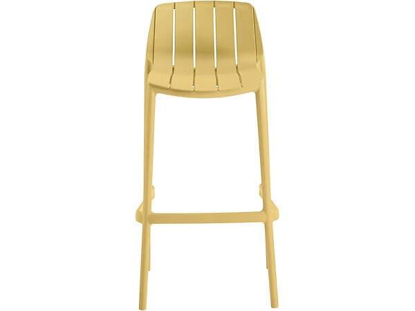 HABITAT ET JARDIN - Table et chaises hautes de bistrot empilables "Vaena" - 2 places - Jaune - large