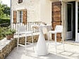 HABITAT ET JARDIN - Table et chaises hautes de bistrot empilables "Vaena" - 2 places - Blanc - vignette