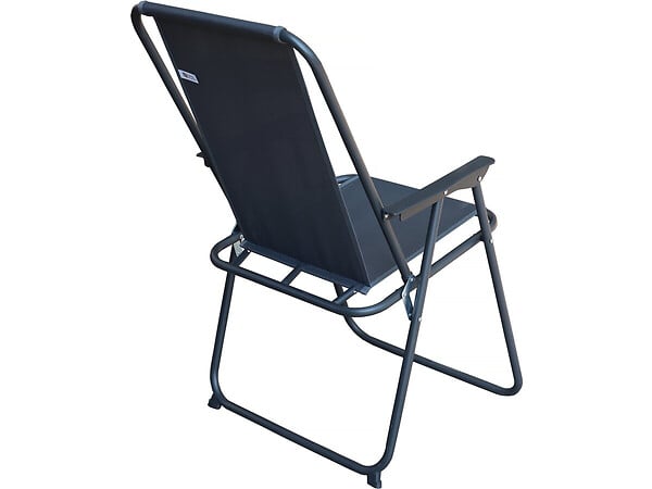 HABITAT ET JARDIN - Table et chaises de jardin avec parasol en métal "Convivia" - 4 places - Gris anthracite - large