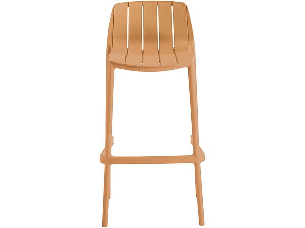 HABITAT ET JARDIN - Table et chaises hautes de bistrot empilables "Vaena" - 2 places - Orange - large