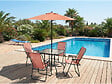 HABITAT ET JARDIN - Table et chaises de jardin avec parasol en métal "Convivia" - 4 places - Terracotta - vignette
