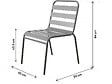 HABITAT ET JARDIN - Table et chaises de jardin en métal "Bilbao" - 6 places - Taupe - vignette