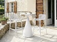 HABITAT ET JARDIN - Table et chaises hautes de jardin bistrot empilables "Néora" - 2 places - Blanc - vignette