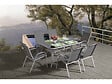 HABITAT ET JARDIN - Table et chaises de jardin en textilène "cordoba + Porto" 6 personnes gris clair - vignette