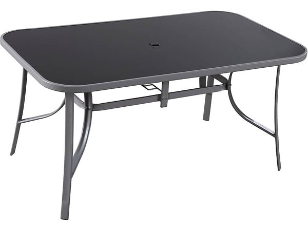 HABITAT ET JARDIN - Table et chaises de jardin en textilène "cordoba + Porto" 6 personnes gris clair - large