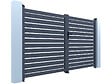 HABITAT ET JARDIN - Portail semi-ajouré en aluminium "Julien"- 340 x 140 cm - Gris - vignette