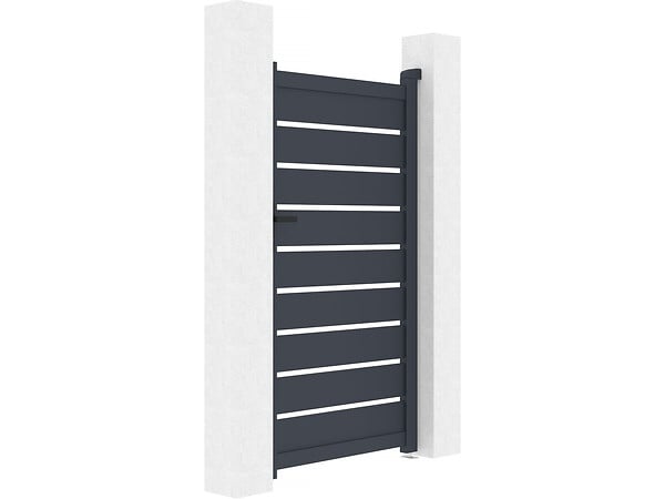 HABITAT ET JARDIN - Portillon en aluminium  "Bastien" - 100 x 176 cm - Anthracite - large