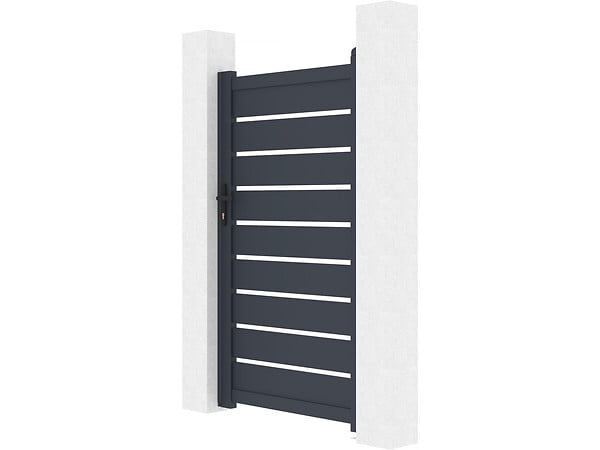 HABITAT ET JARDIN - Portillon en aluminium  "Bastien" - 100 x 176 cm - Anthracite - large