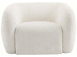 HABITAT ET JARDIN - Fauteuil tissu bouclette "Washington" - Blanc - vignette