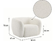 HABITAT ET JARDIN - Fauteuil tissu bouclette "Washington" - Blanc - vignette