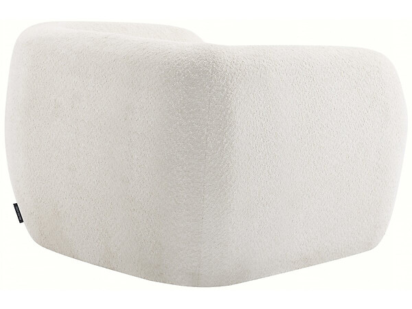 HABITAT ET JARDIN - Fauteuil tissu bouclette "Washington" - Blanc - large