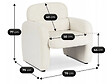 HABITAT ET JARDIN - Fauteuil lounge en tissu chiné "Cozmo" - 78 x 79 x 77 cm - Crème - vignette