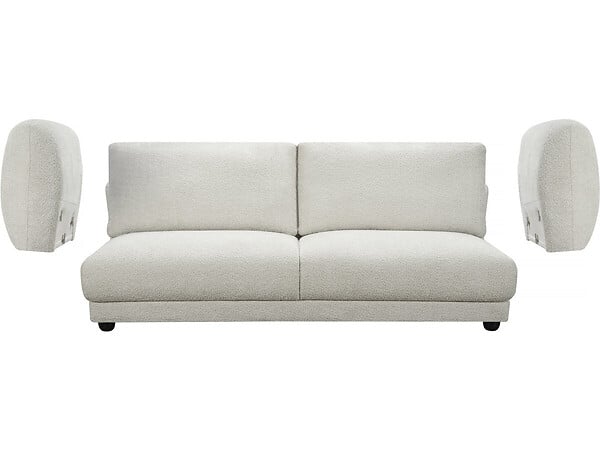 HABITAT ET JARDIN - Canapé droit en tissu chenille "Saint Germain S" - 3 places - Beige - large