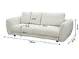 HABITAT ET JARDIN - Canapé droit en tissu chenille "Saint Germain S" - 3 places - Beige - vignette