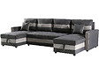 HABITAT ET JARDIN - Canapé panoramique convertible avec coffres de rangement "Antoine" - 5 places - Gris foncé/ Gris clair - vignette
