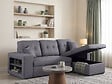 HABITAT ET JARDIN - Canapé d'angle convertible/réversible "Axel" - 3 places - Gris - vignette
