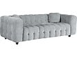 HABITAT ET JARDIN - Canapé droit en tissu chenille "Vendome" - 3 places - Gris - vignette