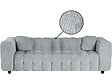 HABITAT ET JARDIN - Canapé droit en tissu chenille "Vendome" - 3 places - Gris - vignette