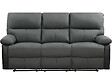 HABITAT ET JARDIN - Canapé relax "Lincoln" - 3 places - Noir / Gris foncé - vignette