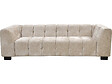HABITAT ET JARDIN - Canapé droit design en tissu chenille 3 places "Foch" - Beige - vignette