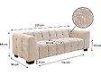 HABITAT ET JARDIN - Canapé droit design en tissu chenille 3 places "Foch" - Beige - vignette